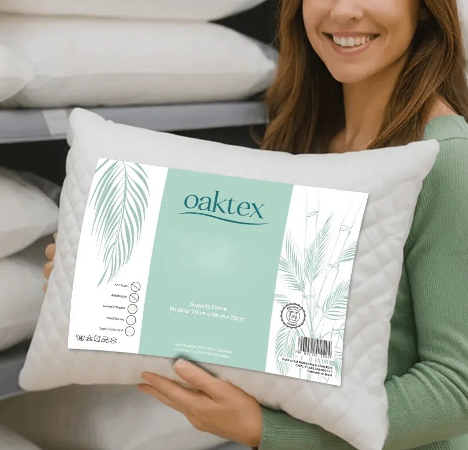 Kit 2 Travesseiros Luxo Matelado Fibra Antialérgica 50x70 Branco