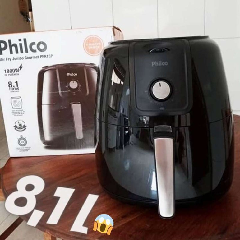 🤓Fritadeira Air Fryer Philco 8,1l Sem Óleo Pfr13p