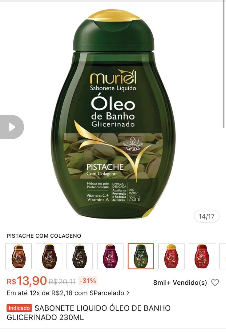 SABONETE LIQUIDO ÓLEO DE BANHO GLICERINADO 230ML