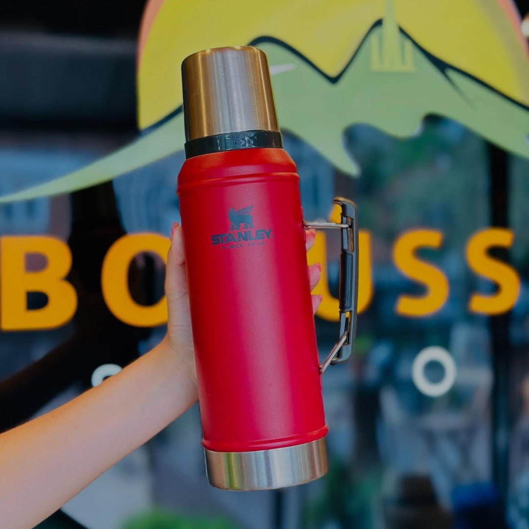 Stanley - Garrafa térmica, garrafa clássica isolada de boca larga para líquidos quentes e ...
