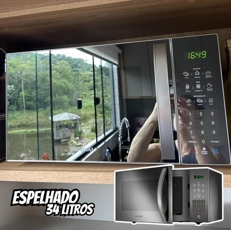 Micro-Ondas, Mondial, Espelhado, 1400W, 110V - MO-02-34-E