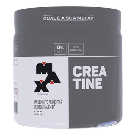 Creatina Max Titanium Monohidratada Em Pó Pote 300g Creatina Po Sem Sabor