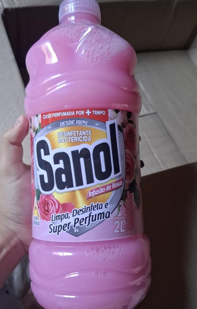 Desinfetante Líquido Sanol Para Uso Geral Infusão De Rosas - 2 Litros