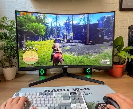 Monitor Gamer Samsung Odyssey G5 27, Resolução QHD, Taxa de atualização de 165Hz & 1ms de ...