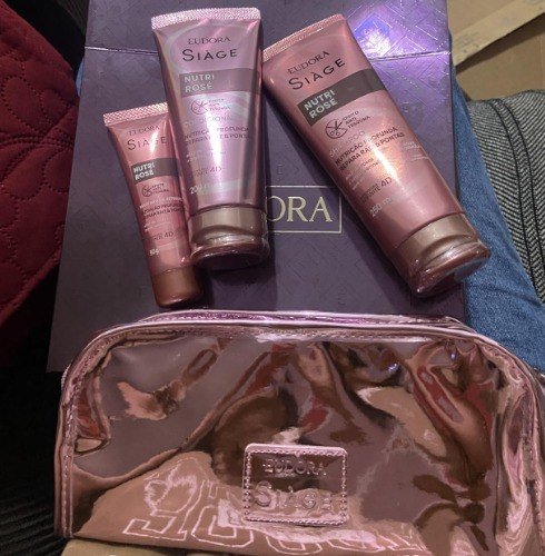 Kit Presente Eudora Siàge Nutri Rosé Shampoo  250ml + Condicionador 200ml + Máscara De Rep...