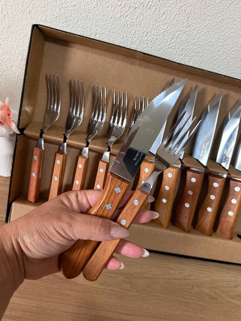Jogo de Talheres Tramontina Inox para Churrasco Dynamic Jumbo Quantidade 12 Peças
