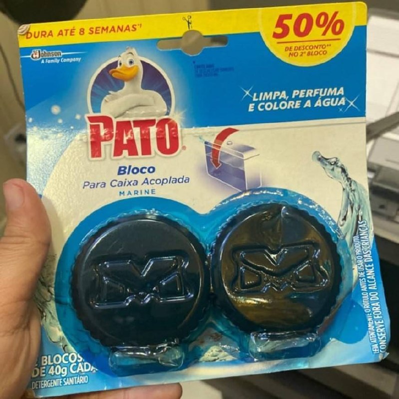 Pato Desodorizador Sanitário Caixa Acoplada Marine, Limpeza Banheiro, 2 Discos