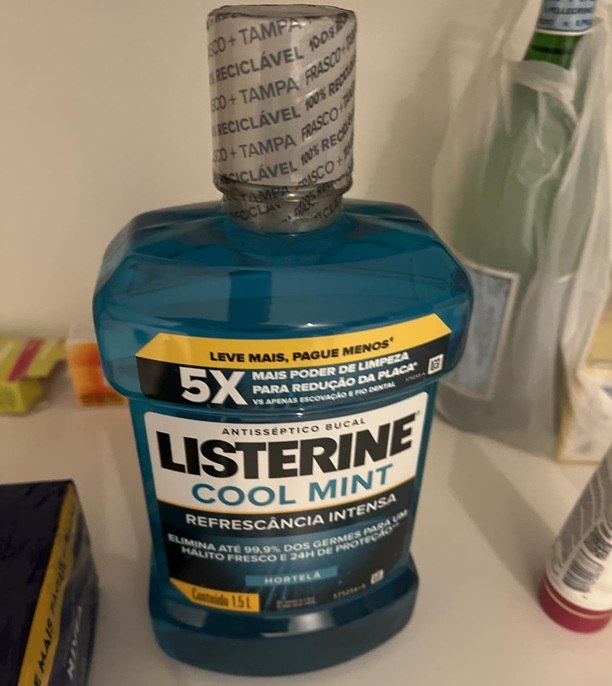 Listerine Cool Mint Enxaguante Bucal Refrescância Intensa - 1500ml