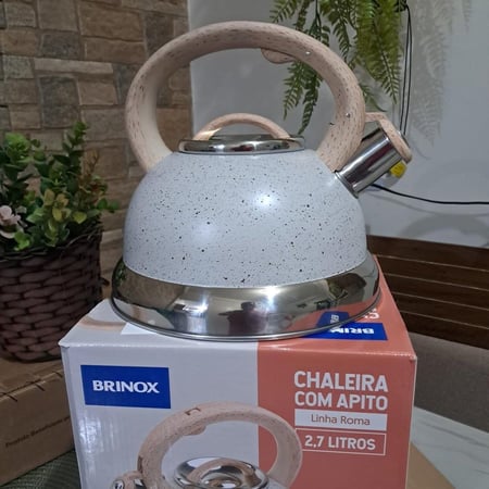 Brinox - Chaleira com Apito 2,7L com Indução Roma - Vanilla