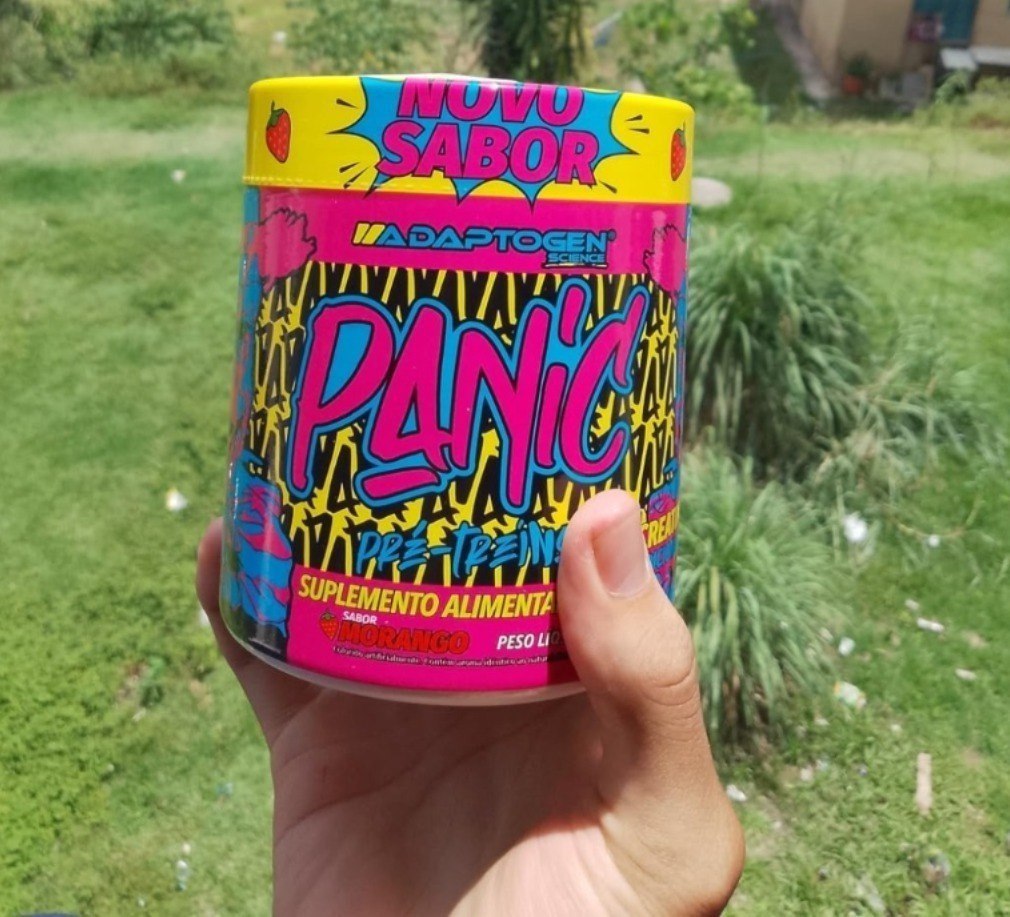 Suplemento Em Pó Adaptogen Science Panic Pré Treino Com Creatina Pote 300g Sabor Limonada