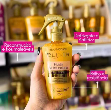 Fluido Multifuncional de Uso Obrigatório E.lixir BEAUTYCOLOR - Máscara Líquida e Leave-in ...