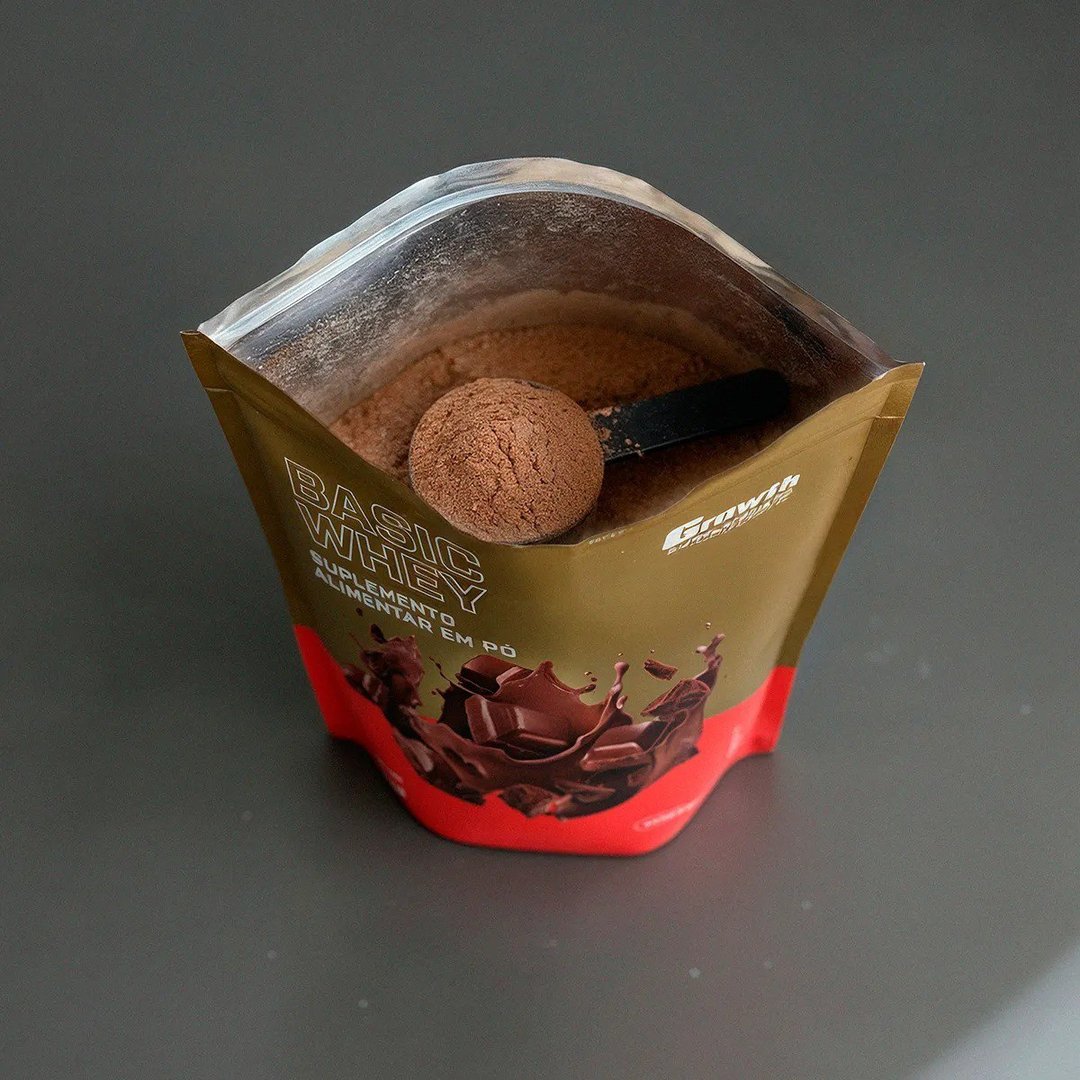 Basic Whey 1kg Growth Supplements - Chocolate