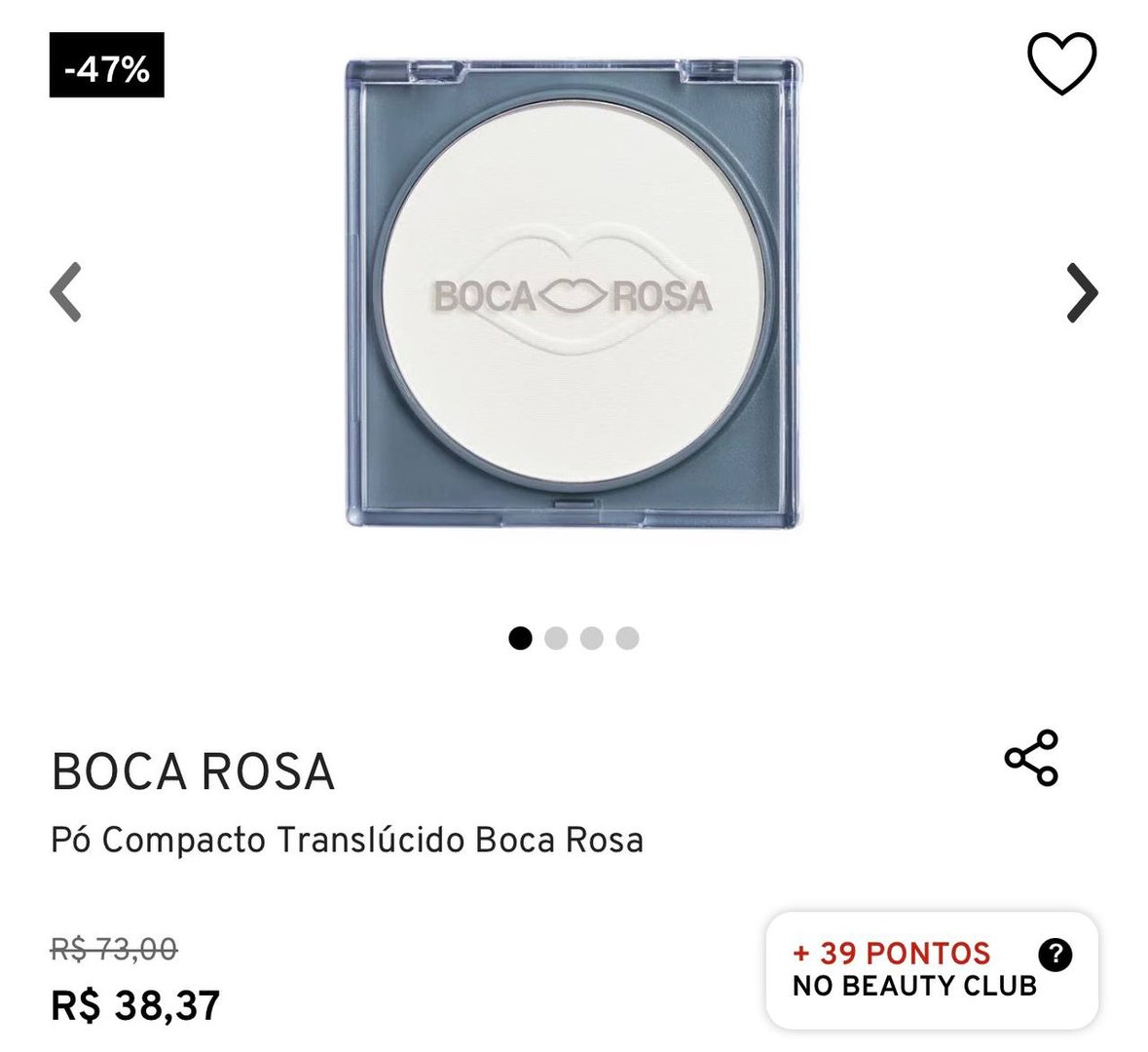 Pó Compacto Translúcido Boca Rosa