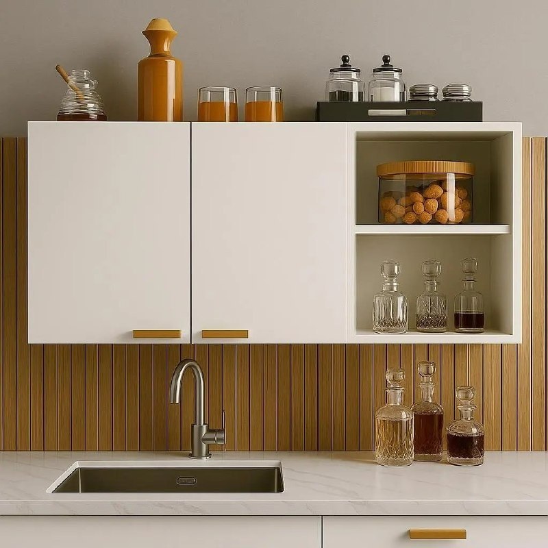 Armário De Cozinha Multiuso Aéreo C/ Nicho Moderno Ajl Store