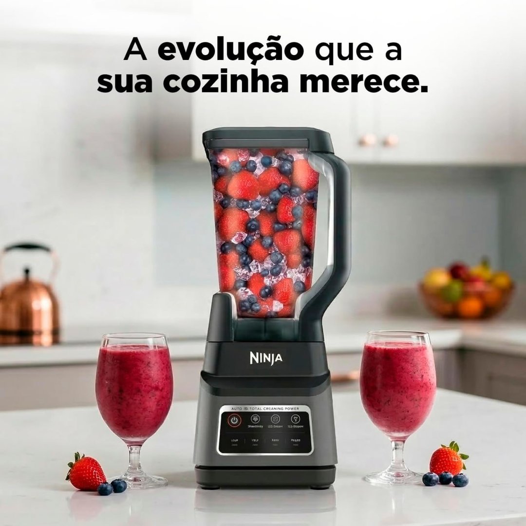 Ninja, Liquidificador, Standalone, 3 Lâminas para Maior Trituração, 110V | Jarra de 2, 1 Litros Fácil de Limpar, 1.200W