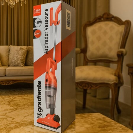 Aspirador De Pó Elétrico Gradiente Vertical 2 Em 1 1200w Cor Vermelho