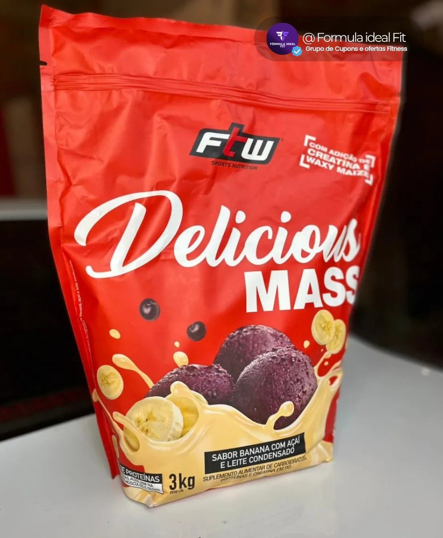 Delicious Mass Hipercalórico Refil 3kg - FTW