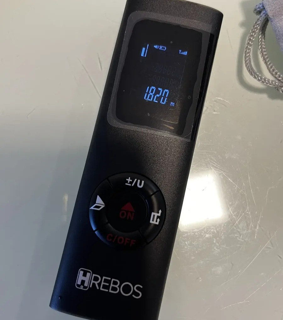 Trena Laser 40m Recarregável Com Cabo Usb Medidor Digital De Distância Área Volume Precisão ±2mm Fácil De Usar Para Obra Reforma Parede Cômodo Altura Mede Sozinho Sem Fita Eletric Teck