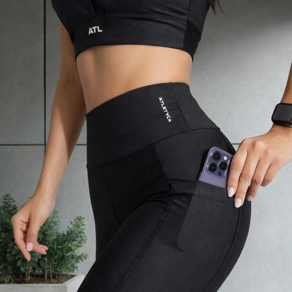 Calça Legging Com Bolso Fitness Feminino Atletyca