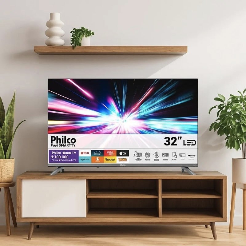 Smart TV 32" Philco Roku TV Dolby Áudio HDR10 P32CRB