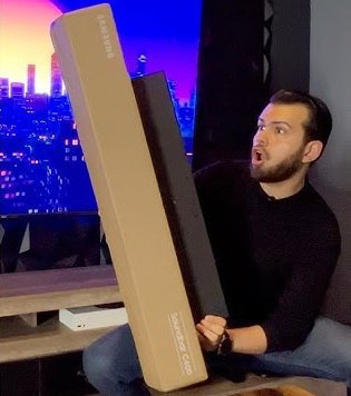 Soundbar Samsung HW-B400F com 2.0 canais Bluetooth Subwoofer integrado e HDMI ARC - Bivolt