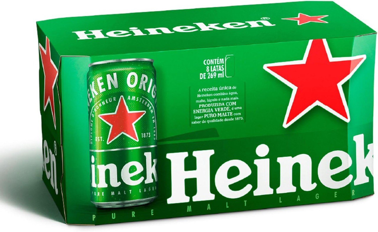 Heineken Cerveja Lata 269ml Pack 8 Unidades