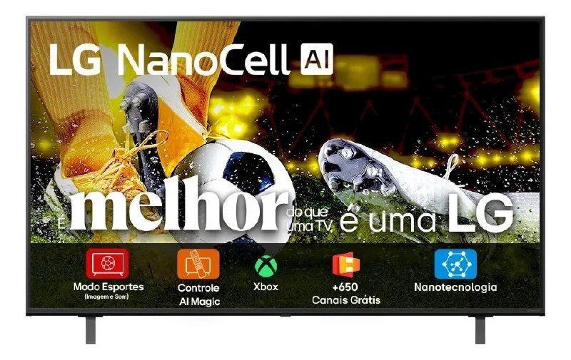 Smart Tv LG Nanocell Ai 4k Nano80 55 Polegadas Cores Puras Processador 7 Ai Ger 8 Webos 25