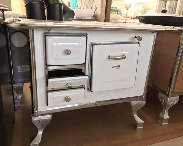 Fogão a Lenha 2 Bocas Maestro Nº 2 Esquerdo - Branco