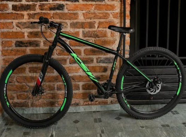Bicicleta Aro 29 Aço Carbono Freios A Disco Suspensão 21 Vel