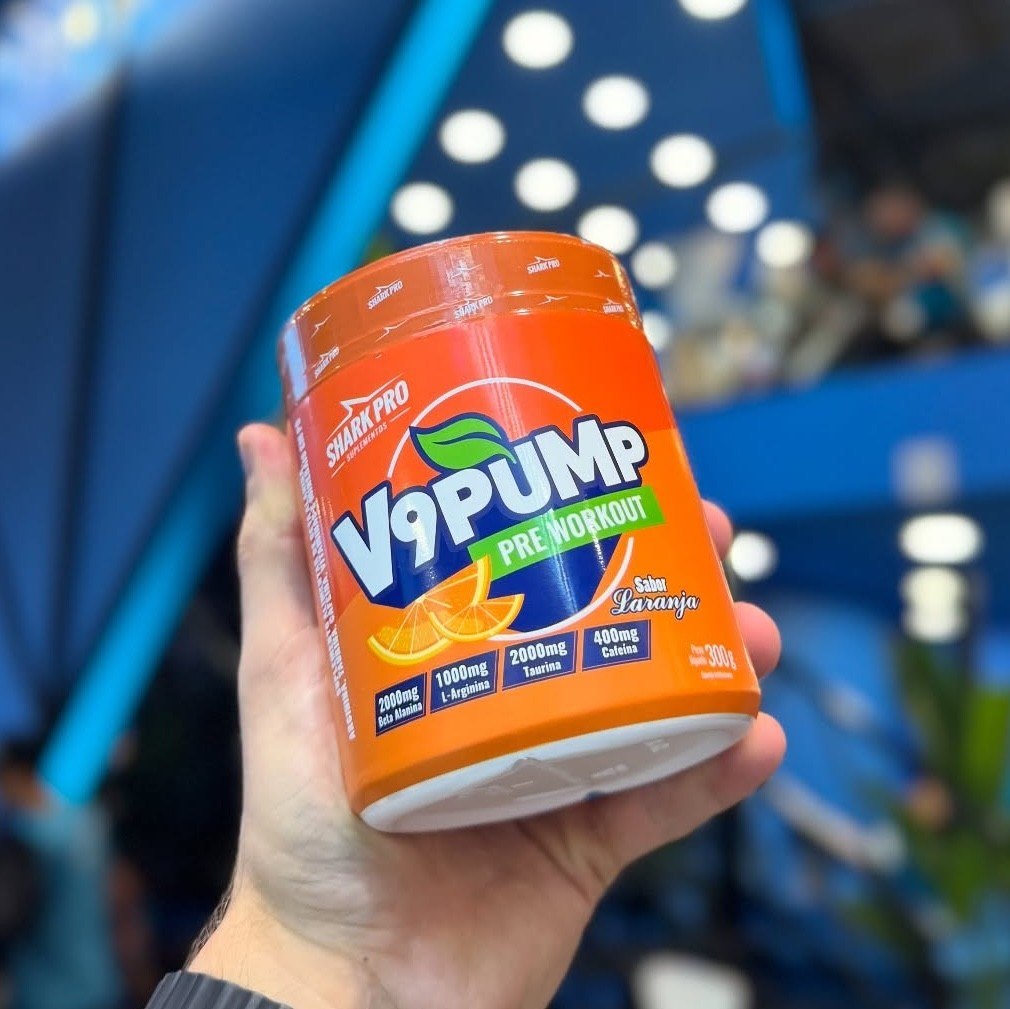 Pré Treino V9 Pump 300g (edição Limitada) - Shark Pro Sabor Refrigerante Laranja