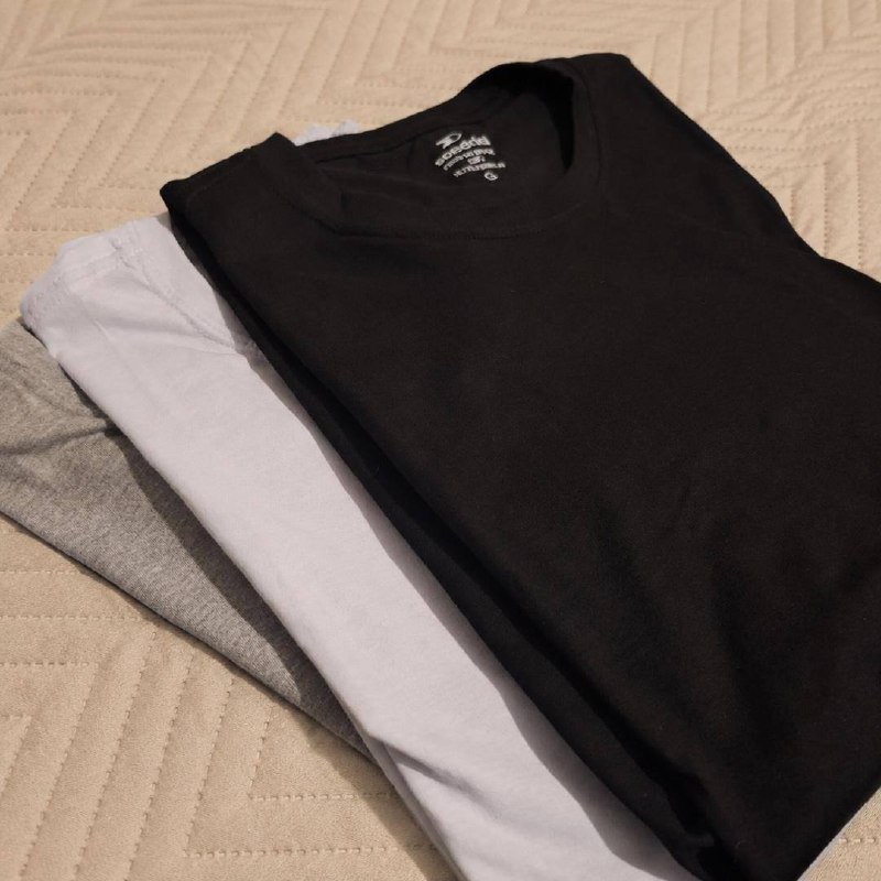 Kit 3 Camisetas Algodão Dia Dia Sandrini Básica Conforto