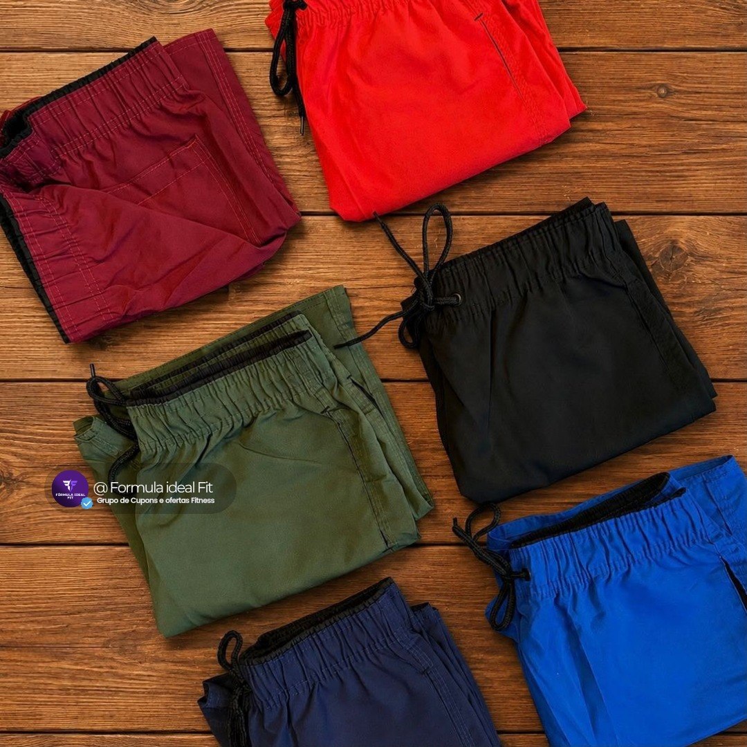 Kit 4 Bermudas Masculina Tactel
