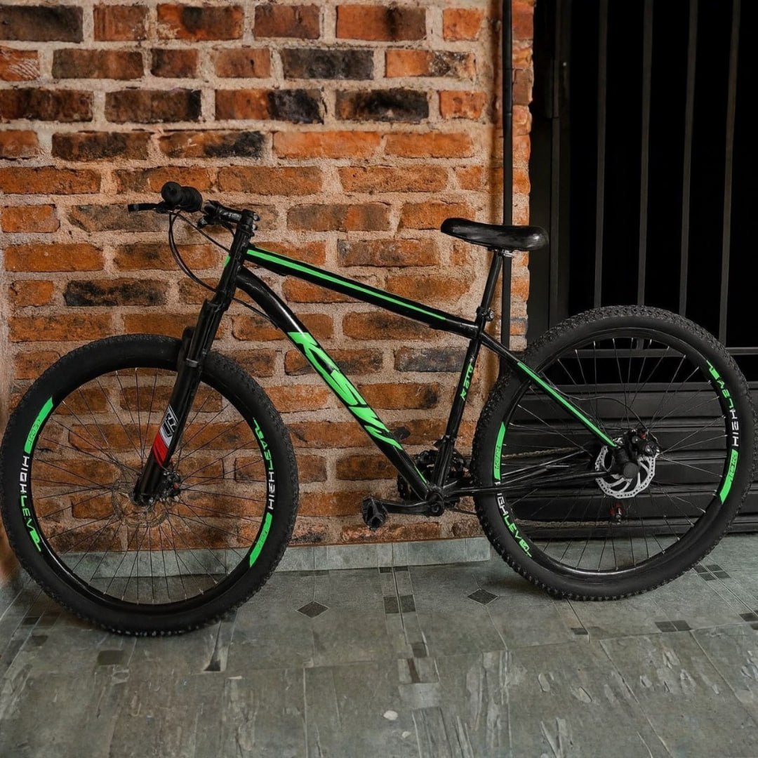 Bicicleta Aro 29 Aço Carbono Freios A Disco Suspensão 21 Vel