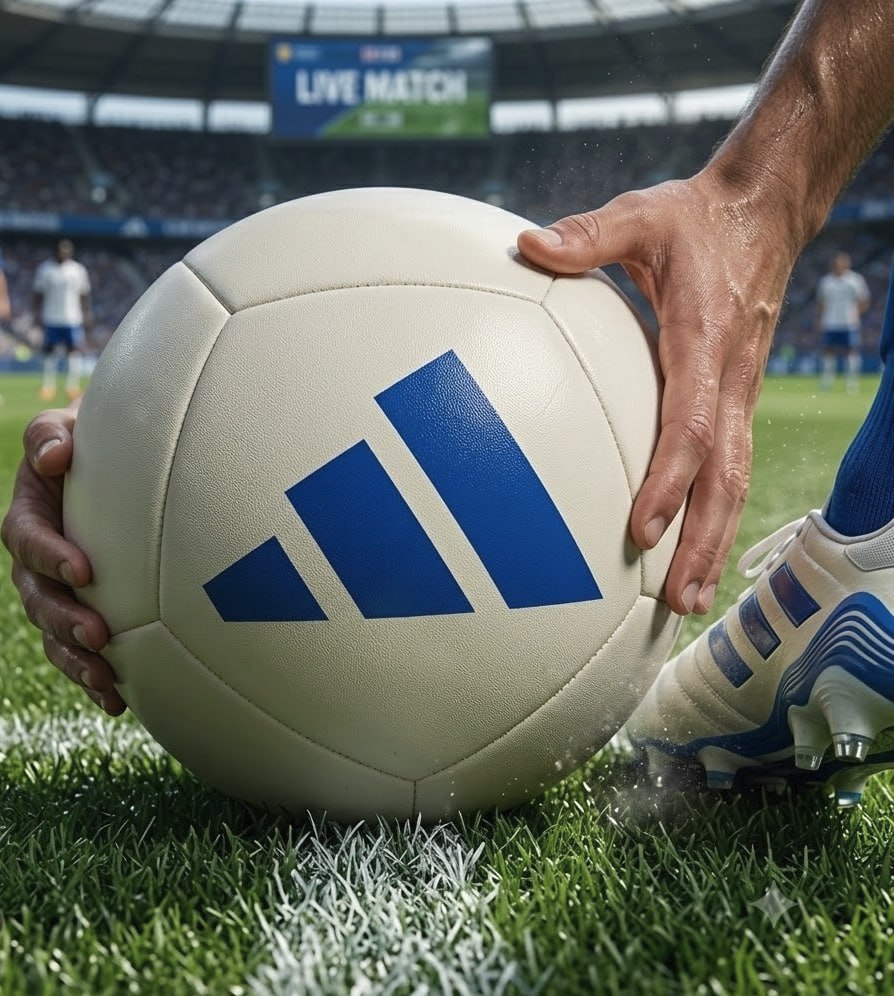 Bola De Futebol De Campo Universadi adidas White / Royal Blue