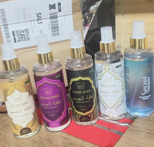 Kit 5 Body Splash Árabe Feminino 200ml Soul
