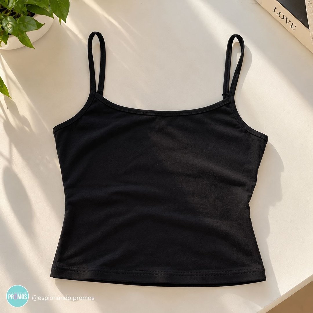 Blusa Regata Alça Fina Lisa Casual