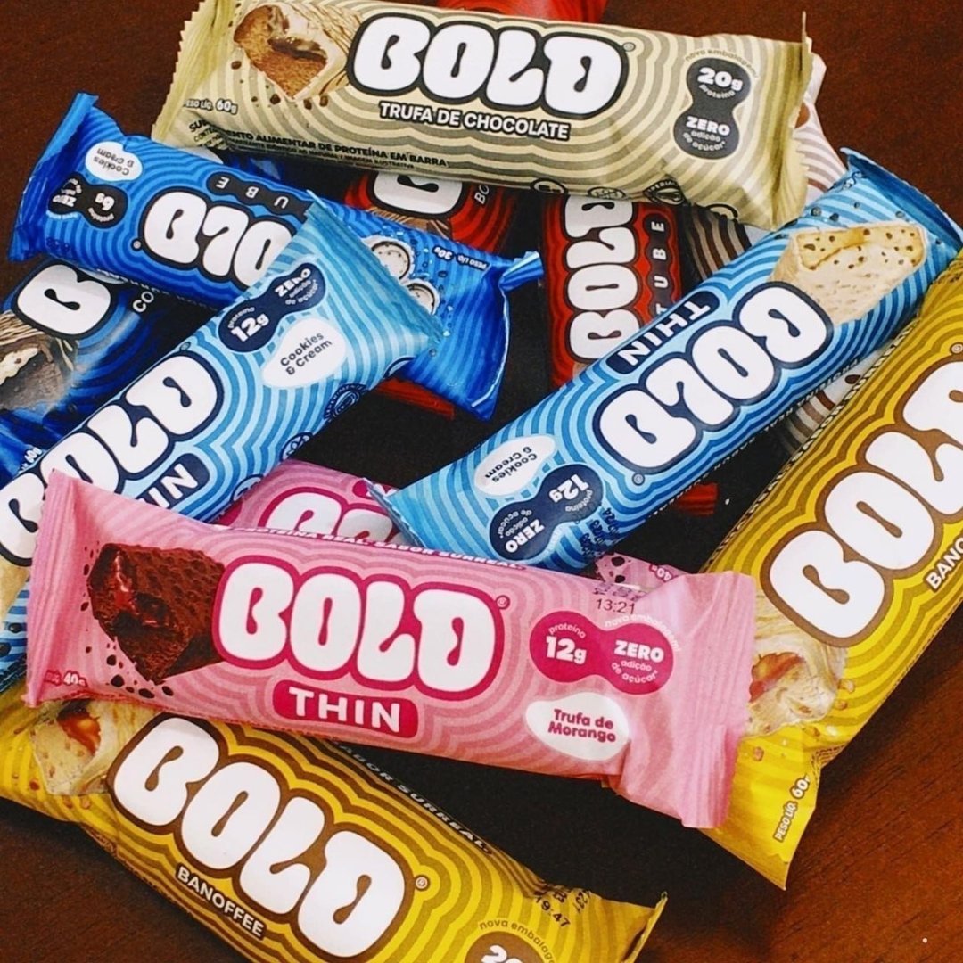 Barra De Proteína Bold Snacks Caixa Mix - Caixa Com 12 Unida Sabor Mista Misto