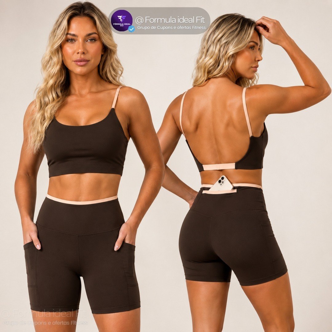 Conjunto Fitness Top + Short Zero Transparência