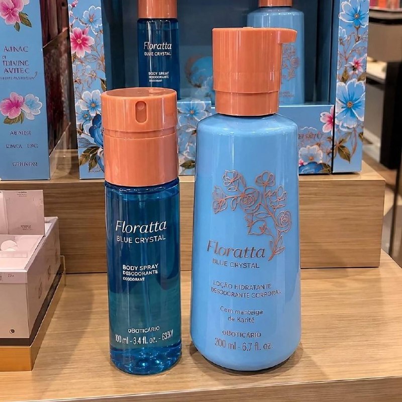 Combo Floratta Blue Crystal: Body Spray + Creme Corporal