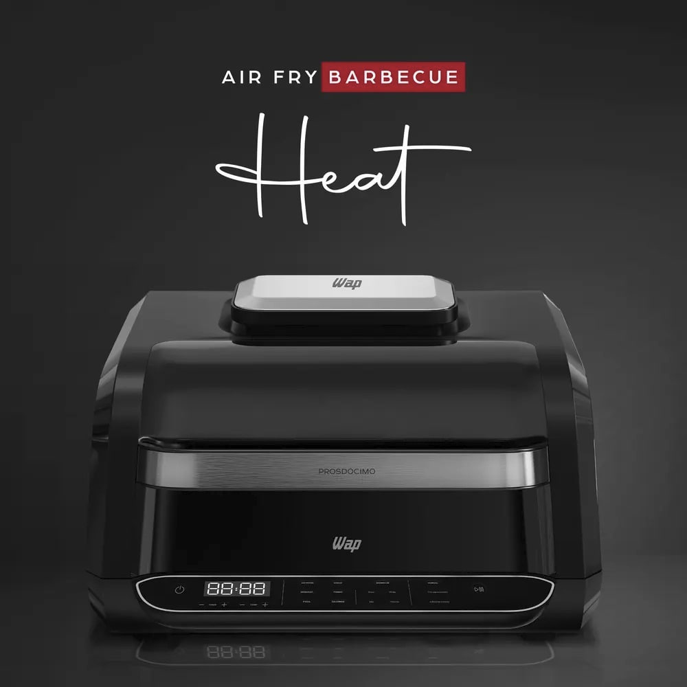 Fritadeira Elétrica Air Fryer 8 em 1 Wap Barbecue Heat Digital Wc Ab1030 220V