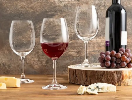 Jogo Taças para Vinho Cristal 450ml Haus Sense Bohemia 6 Peças