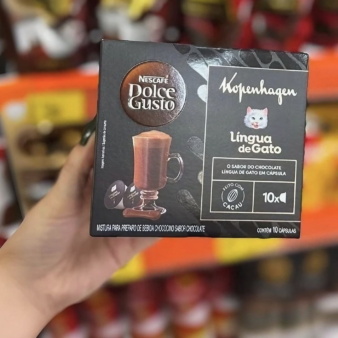 Achocolatado em Cápsula Nescafé Dolce Gusto Kopenhagen Língua de Gato 10 cápsulas