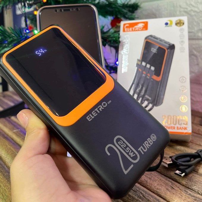 Carregador portátil Power Bank 20000mah de turbina de 22,5w super rápido 