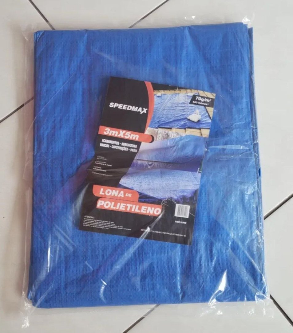 Lona 5x3 Azul Impermeavel Piscina Barraca Camping Telhado