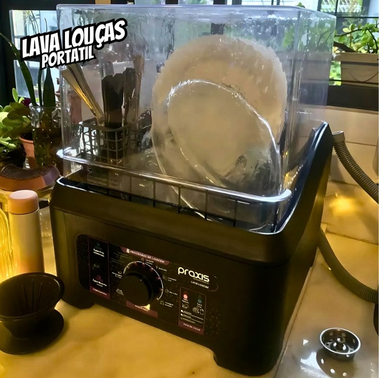 Lava Louças Portátil Praxis Cor Preto