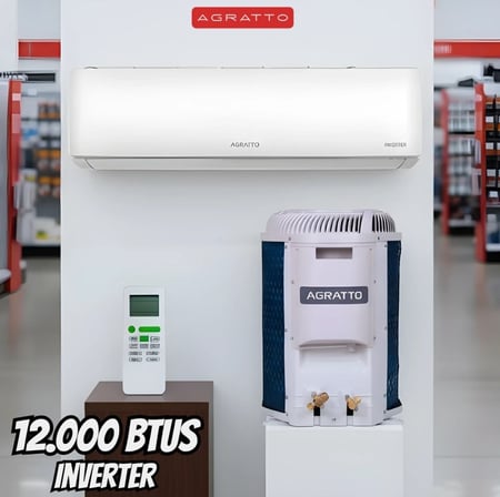 Ar Condicionado Split Inverter Agratto Hi Wall Liv Top 12000 BTUs Frio LCST12F02 - 220V