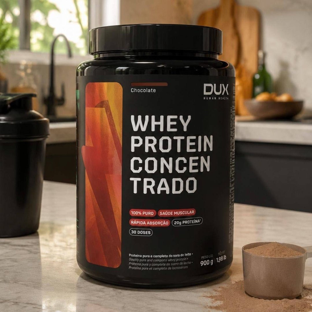 Whey Protein Concentrado Chocolate Branco 900g Dux 900g