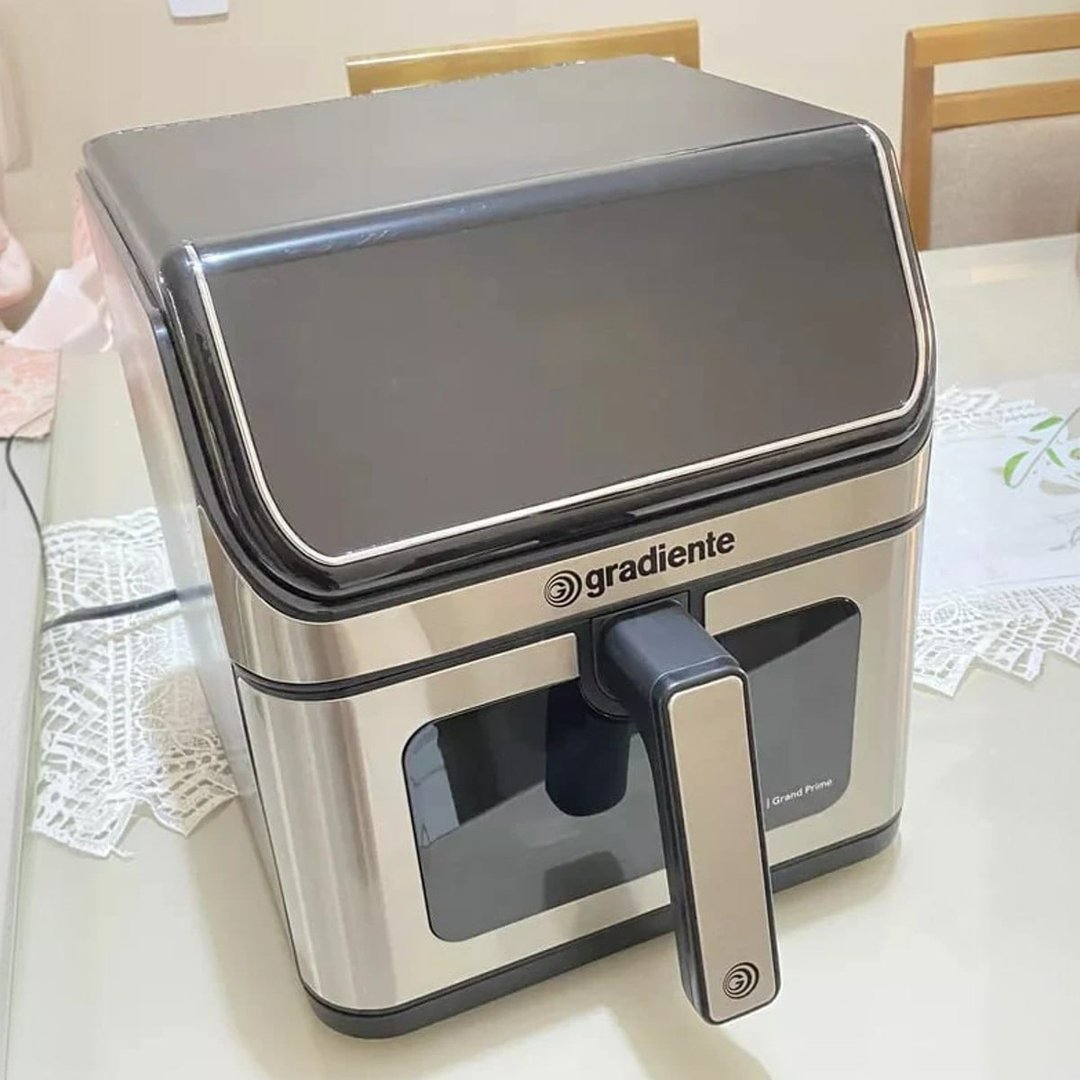 Fritadeira Air Fryer Oven Gradiente Grand Prime Pgfo760 4 Em 1 7.6l 1750w Cor Inox