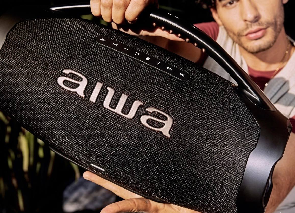 Caixa de Som Bluetooth Aiwa Boombox BS-01B 200W IP66