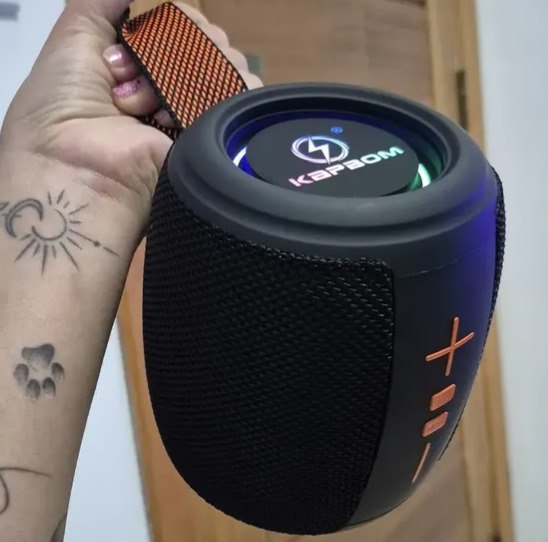 Caixa de Som Bluetooth Portátil 50w Led Tws até 4h de Bateria - Preto